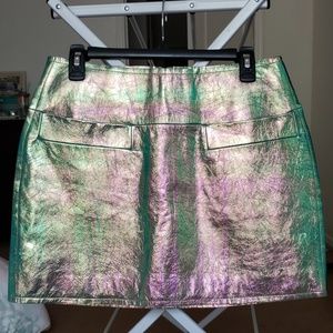 Marc Jacobs iridescent leather mini skirt